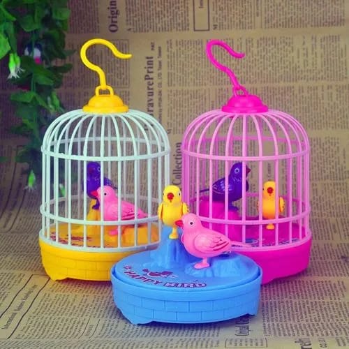 Musical light Bird cage with 2 birds beautiful toy for children's
