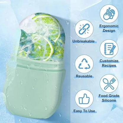 Silicone Ice Roller for Face, Eyes, and Neck - Cryotherapy Facial Massage Tool