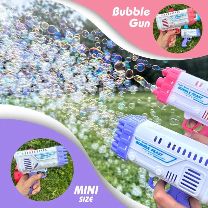 Bubble Machine Gun, 36 Holes Bazooka Gun Toy Blaster for Toddlers 3+ & Kids, Bubbles Blower Toys