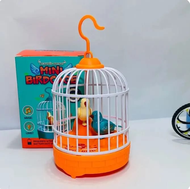 Musical light Bird cage with 2 birds beautiful toy for children's
