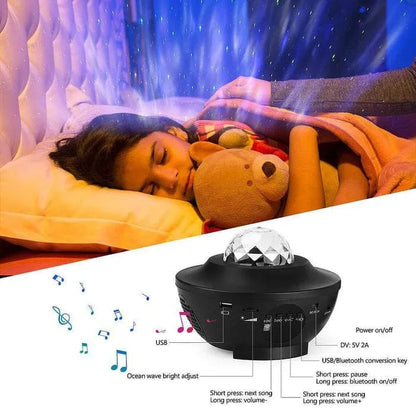 LED Star Galaxy Projector – Bluetooth Night Light With Rotating Starry Sky Effect For Bedroom Decor & Gifts