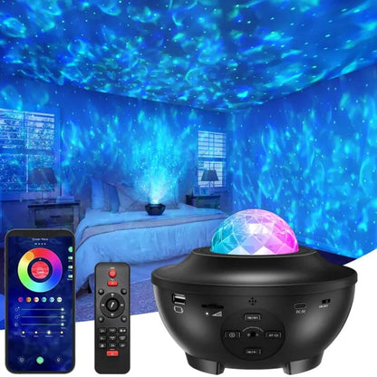 LED Star Galaxy Projector – Bluetooth Night Light With Rotating Starry Sky Effect For Bedroom Decor & Gifts
